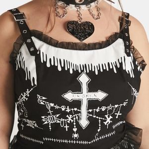 DOLLS KILL X BROKEN BRAINS CORSET TOP
